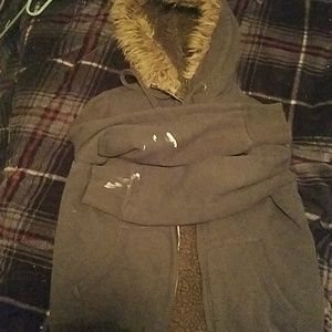 Fur hooded jacket